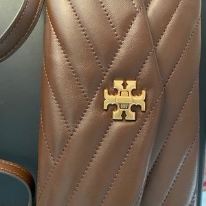 Brown Kira Chevron Chain Bag by Tory Burch NWT